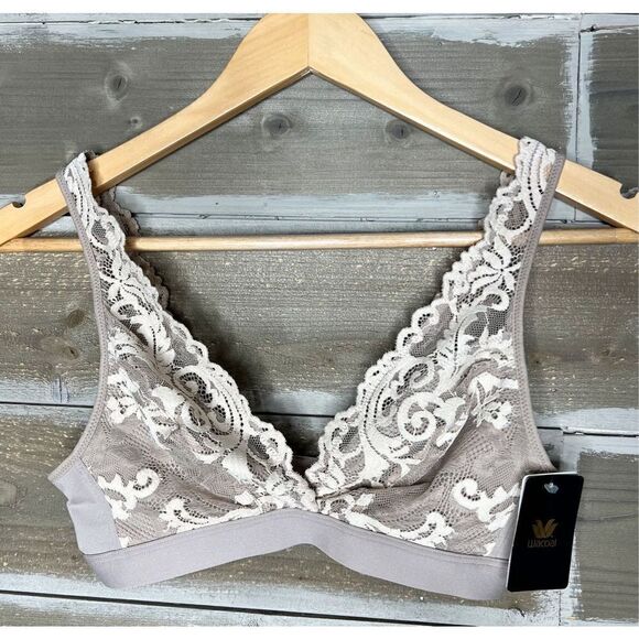 Wacoal NWT women's instant icon bralette Cafe Au Lait Sz Small - Picture 1 of 6
